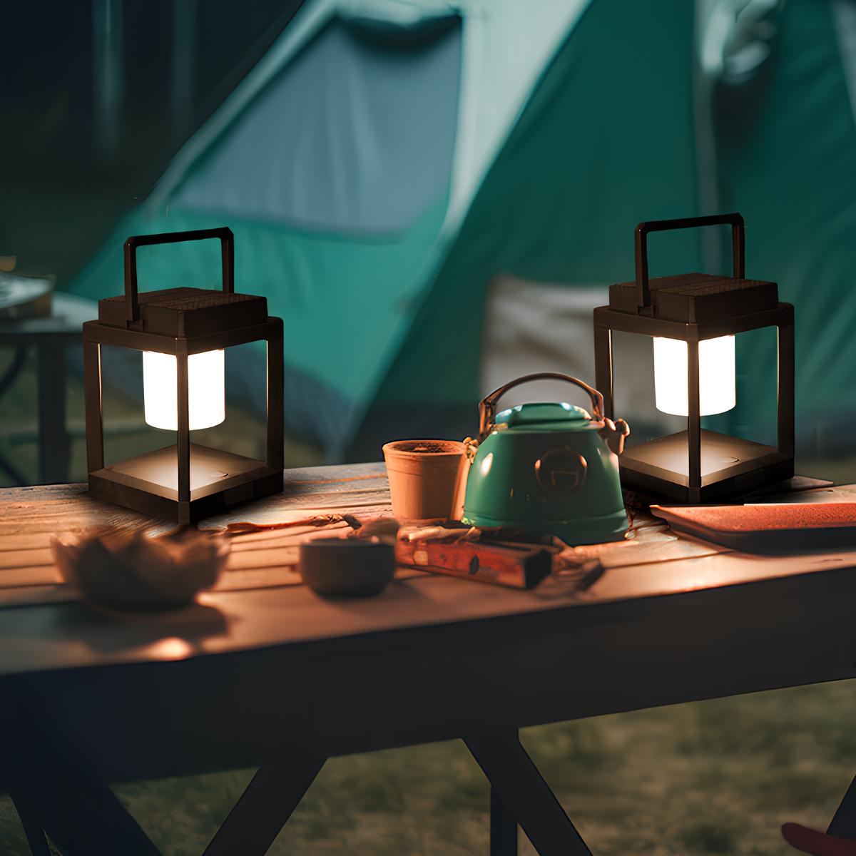 Lyssol Tragbare Solarlampe mit Verstellbarer Außenbeleuchtung