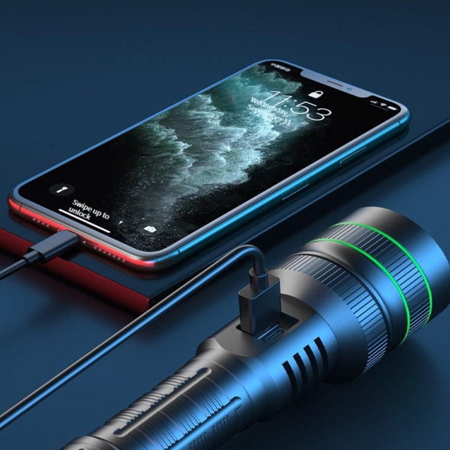 LumaForce - Ultra-leistungsstarker wiederaufladbarer taktischer Taschenlampe