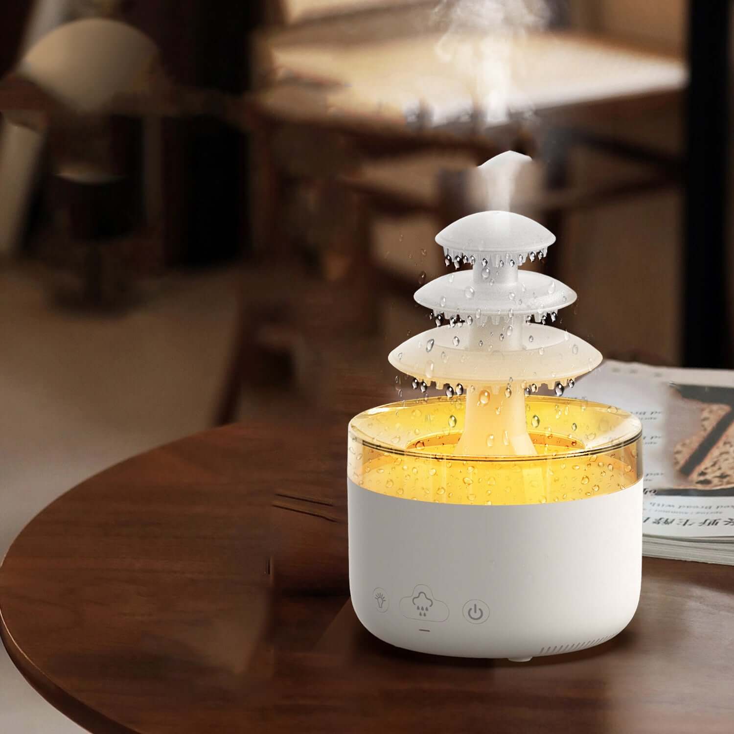 TranquilMist Aromatherapie-Diffusor – Mehrere Nebelstufen & Beruhigendes Licht