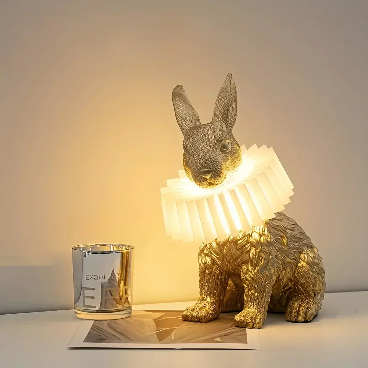 RabbitGleam - Künstlerische Moderne Kaninchen Tischlampe