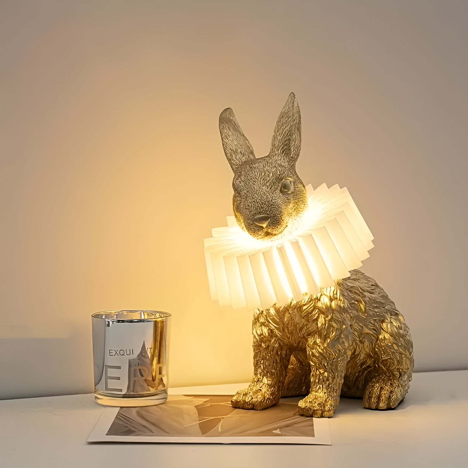 LumiBun – Art Deco inspirierte Kaninformierte Tischlampe