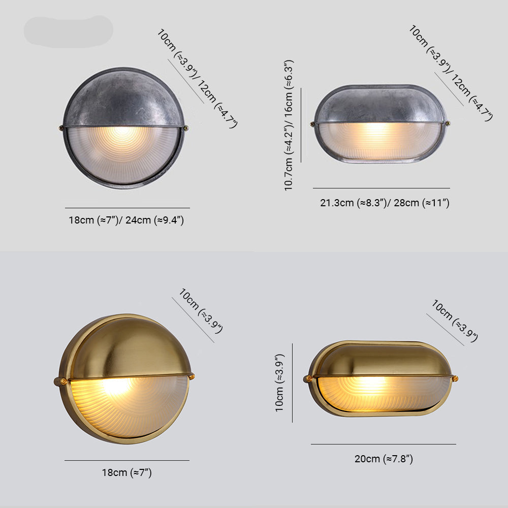 ModernGlow - Ovale Wandlampe im Industriedesign