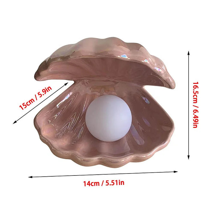Keramische Traumhafte Perlenmuschel Nachtlicht