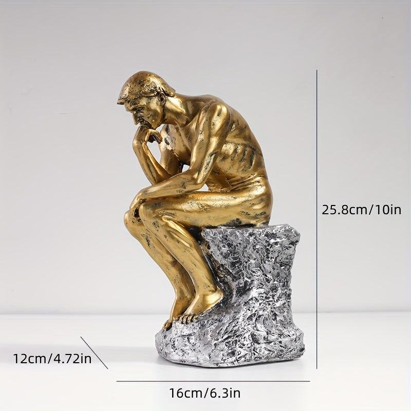 DerDenker - Sitzende metallische Skulptur