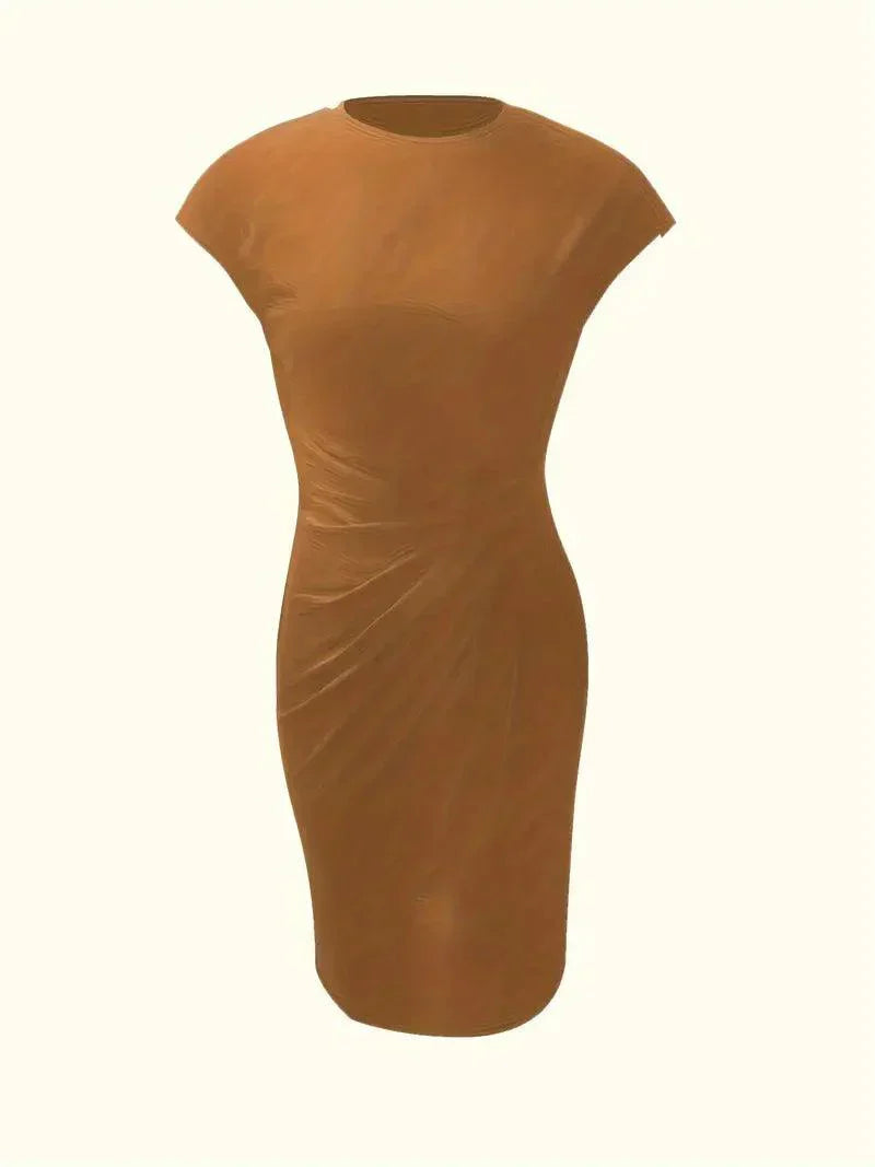 Emilia Kleine Kleid mit Rundhalsausschnitt – Elegante und Zeitlose Passform