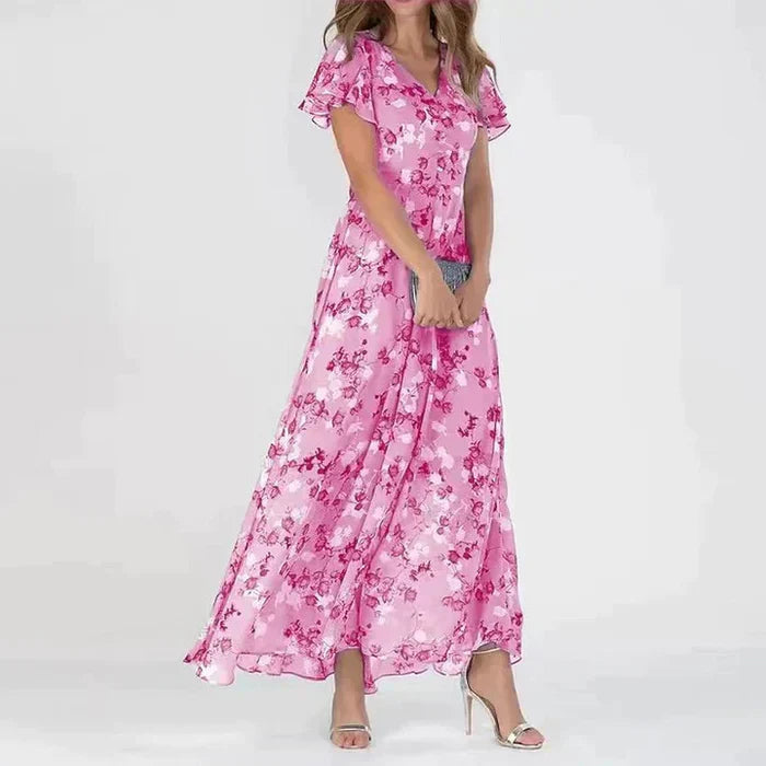 Sofie – Lange Sommerkleid mit Blumenmuster