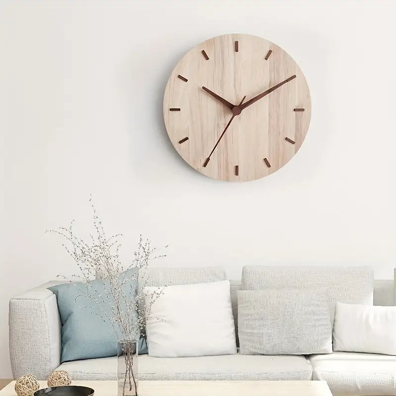 TimeMode - Minimalistische runde Wanduhr aus Holz