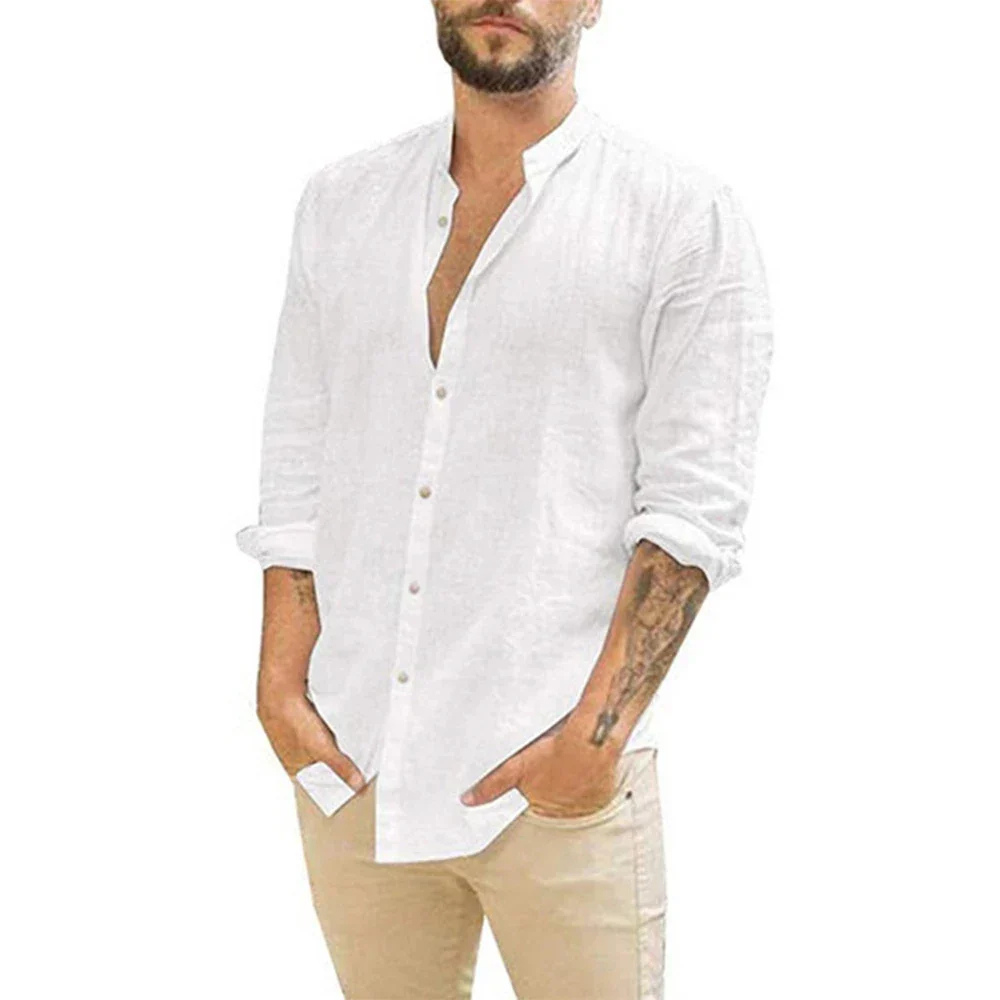 Brendon – Modernes Langarmshirt mit Stehkragen