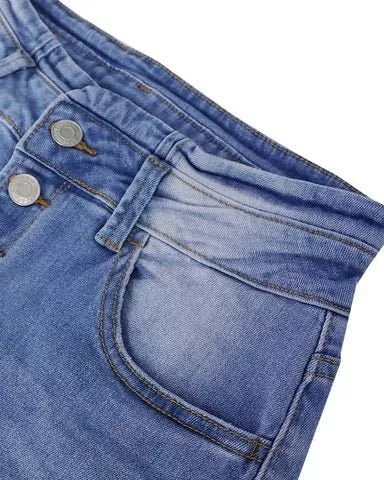 Chloe Flex | Knopf Hohe Taille Jeans für Damen