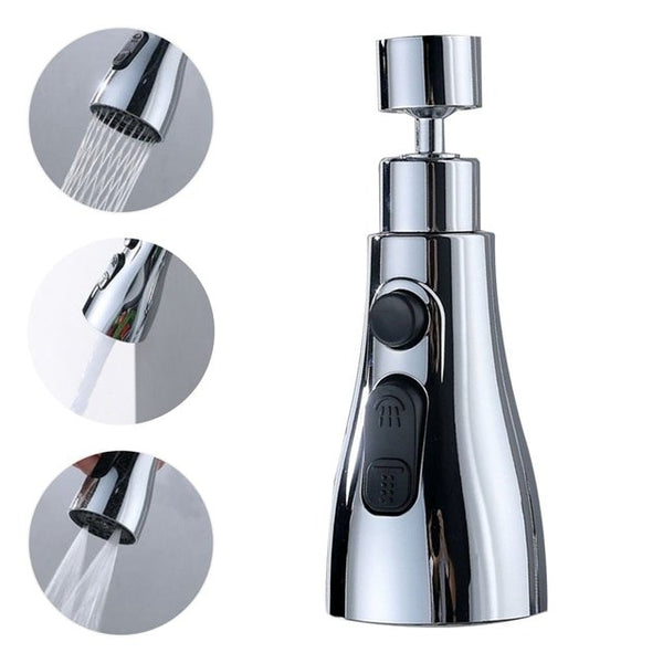 FlexiFlow – Wasserhahn Kopf mit 360° Drehung und Doppel Sprayfunktion