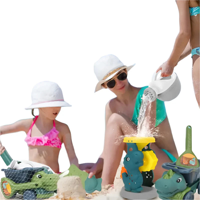 DinoDigs - Dinosaurier Sandspielzeug-Set für Kinder mit Sandwerkzeugen