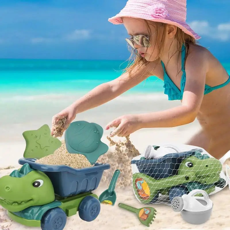 DinoDigs - Dinosaurier Sandspielzeug-Set für Kinder mit Sandwerkzeugen