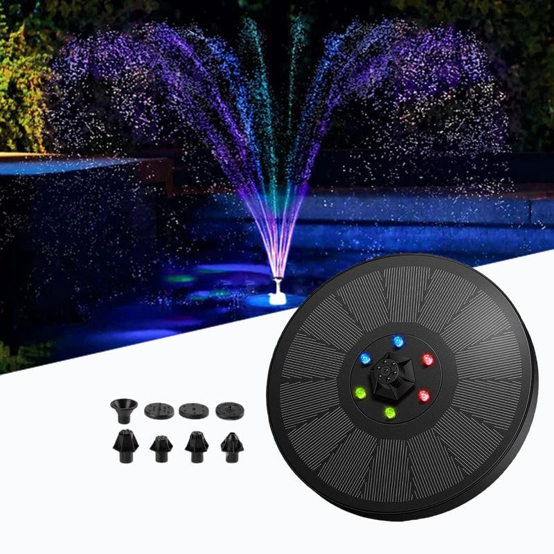 AquaGlow Solarbrunnen – Schwimmende LED-Wasserfunktion für Garten und Terrasse