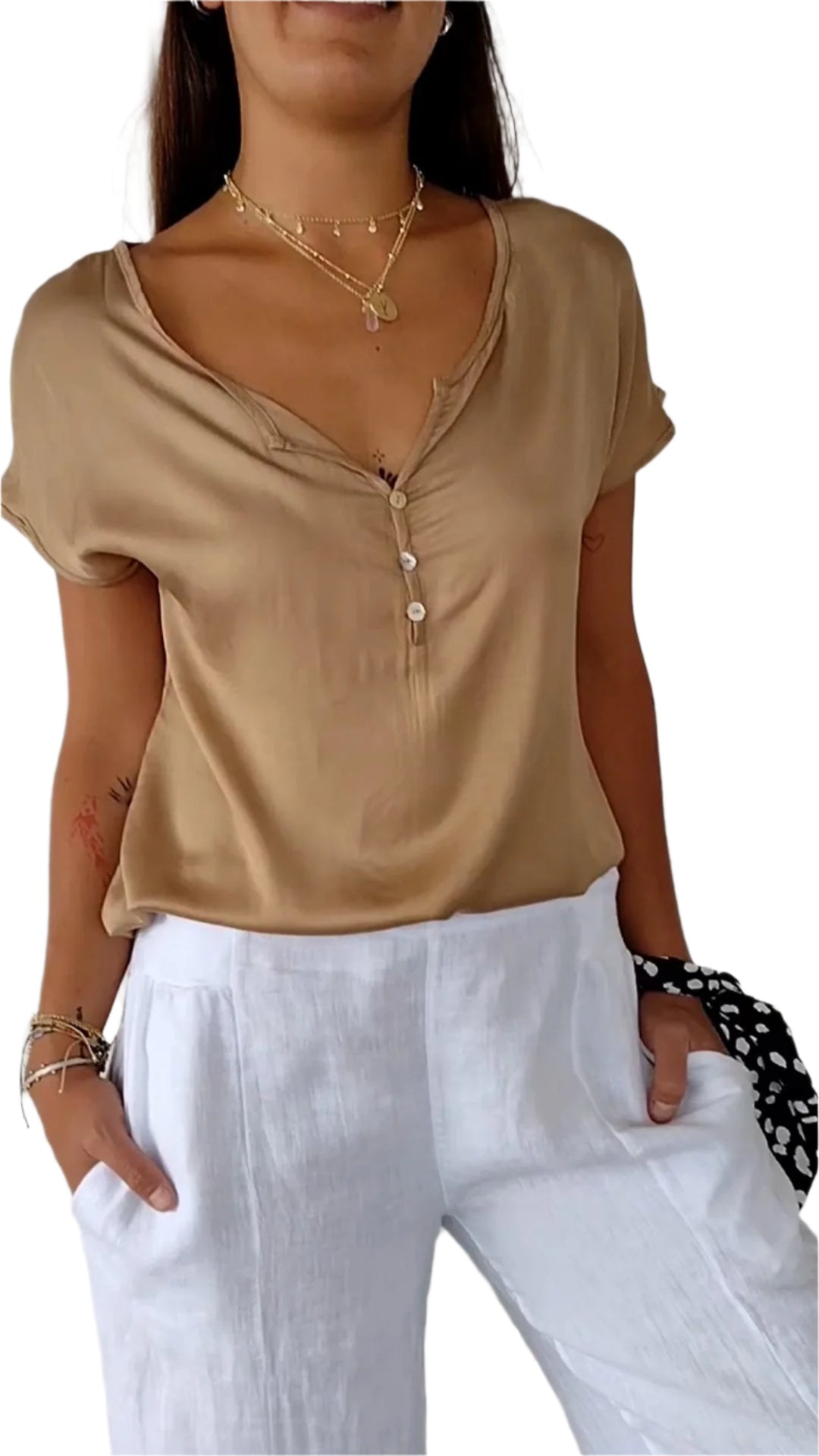 Dalia - Knappchemise mit natürlichem Charme