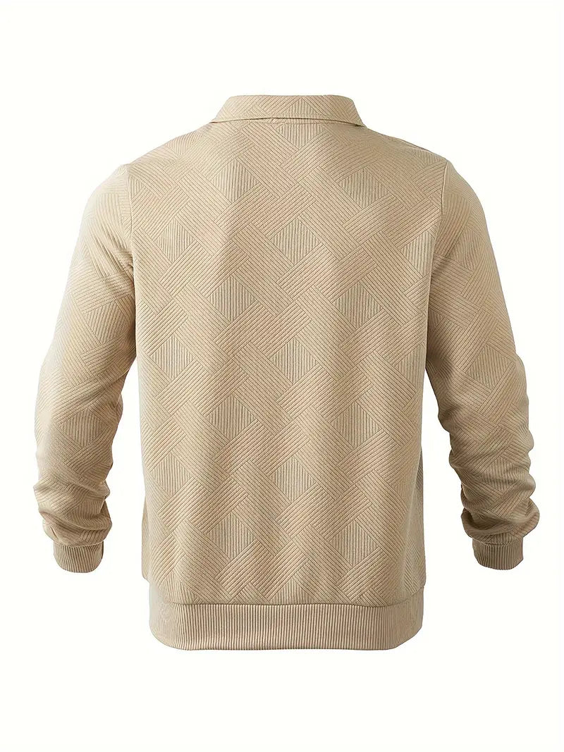 Henry - Bequemer Pullover mit Reißverschluss und Kragen