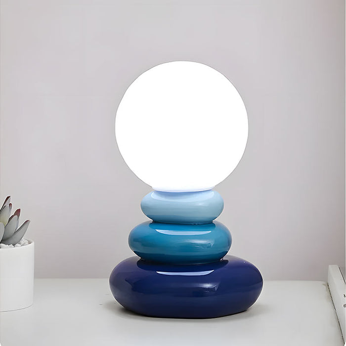 PebbleGlow - Unik gestapelte Pebble Tischlampe