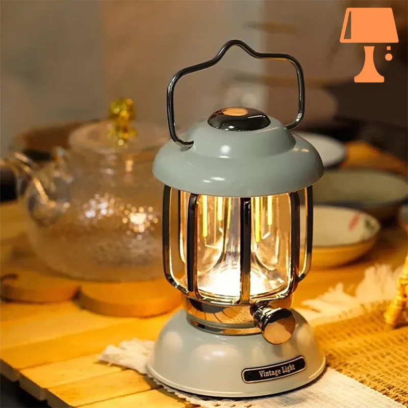 LumiHeritage - Vintage LED-Laterne mit Metallgitter