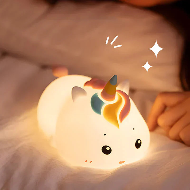 DreamyGlow Einhorn Touch Nachttischlampe