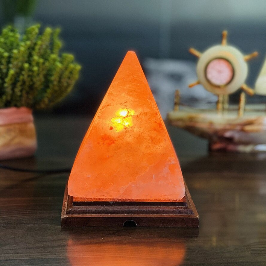 ZenGlow Pyramide Himalayasalzlampen – Beruhigendes warmes Umgebungslicht