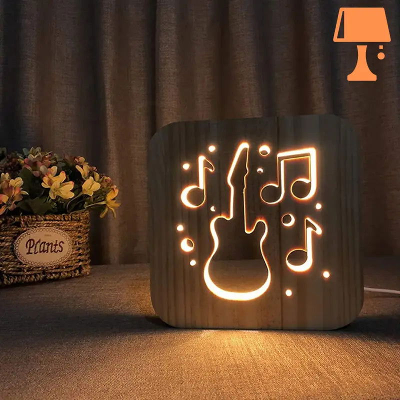 MelodyGlow – Musikalische Stimmungs-Gitarre und Nachtlicht mit Noten