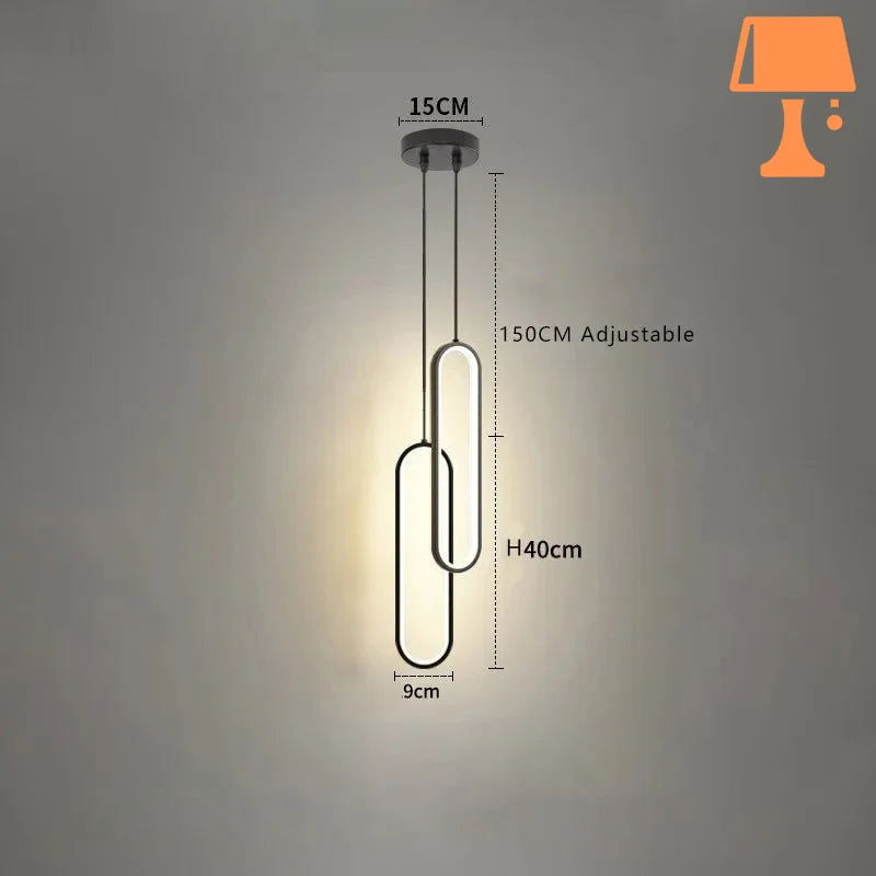 LumiOval - Elegante minimalistische Pendelleuchte für modernes Interieur