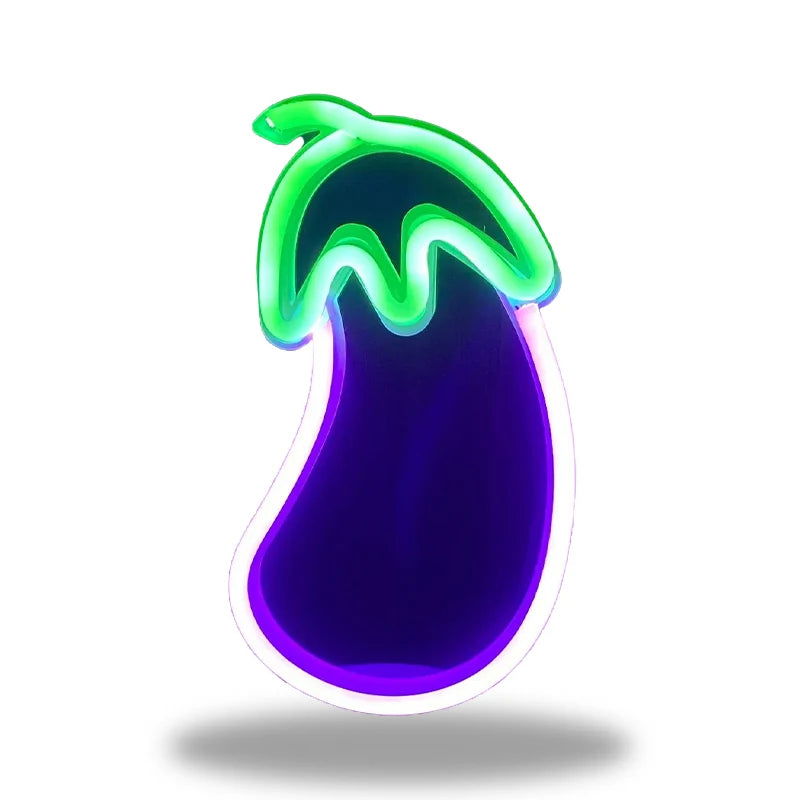 VegaGlow Aubergine Neonlampe – Lustige und Farbige Beleuchtung für Ihr Zuhause