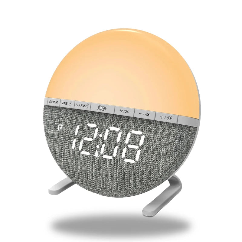 RiseGlow - Sonnenaufgangswecker mit sanfter Weckfunktion und mehrfarbigem Licht