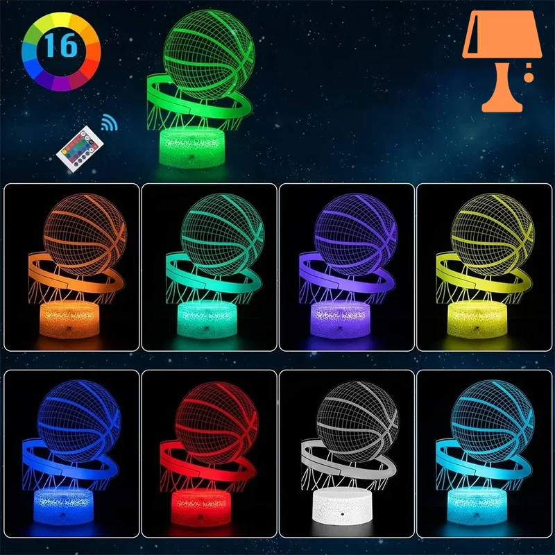 HoopsGlow LED-Nachtlichter – Perfekt für Basketballfans und Gameräume