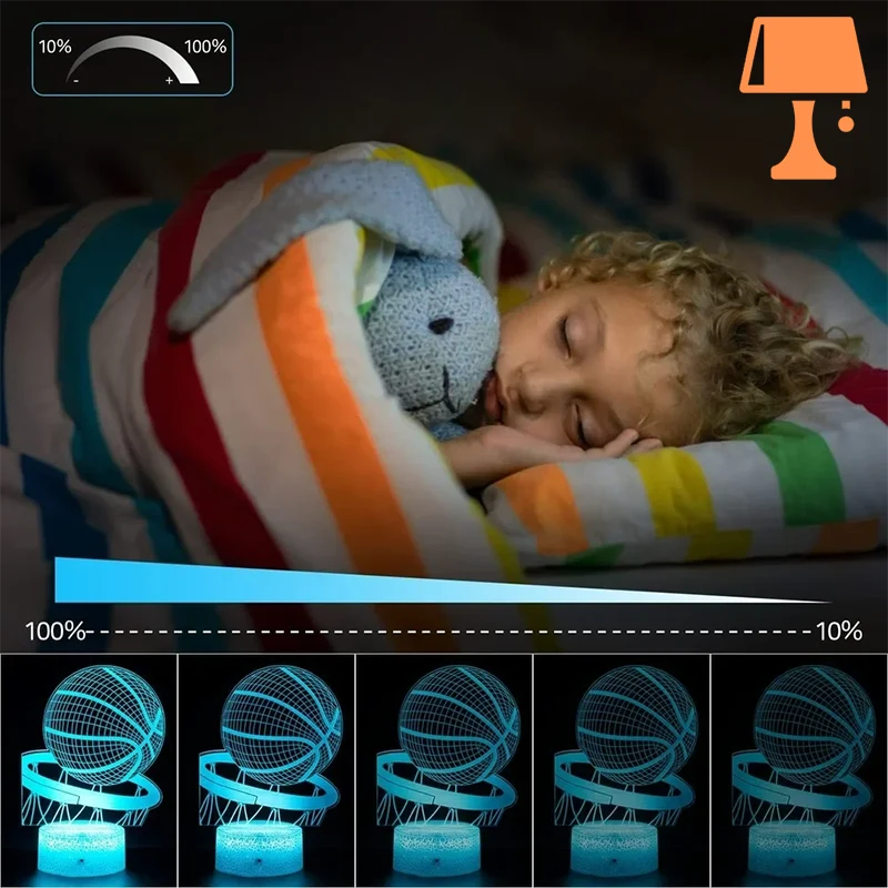 HoopsGlow LED-Nachtlichter – Perfekt für Basketballfans und Gameräume