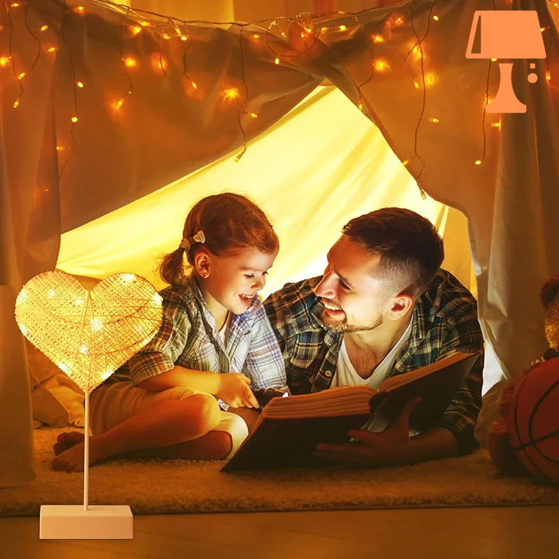 LumiHeart - Gewebtes Herz LED Nachtlicht