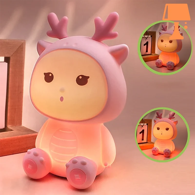 RentierGlow – Yndig Sitzplatz Rentier-Nachtlampe für Kinder