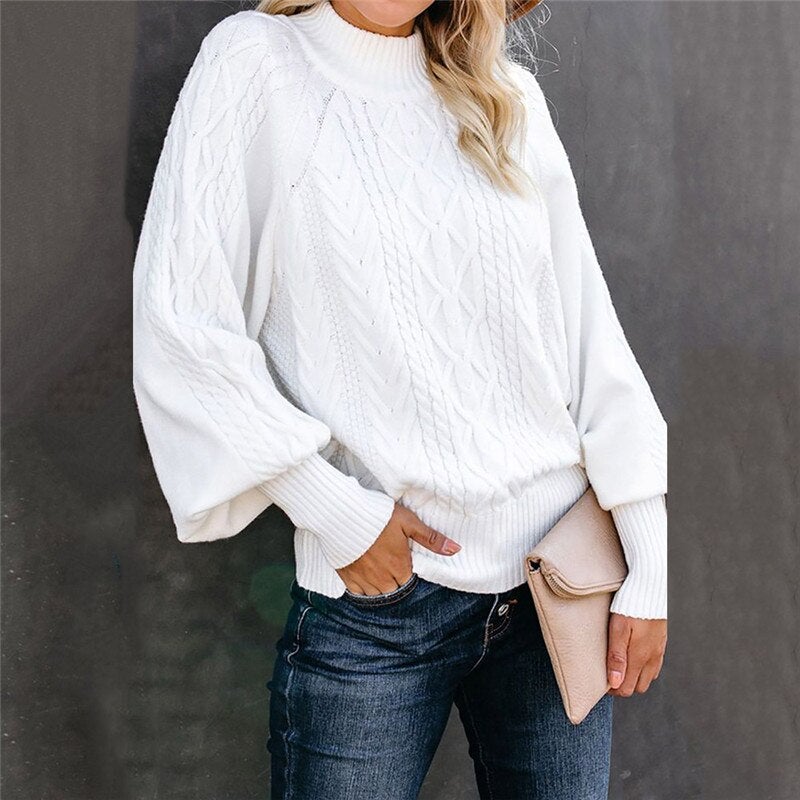 Ria Varm Rollkragenpullover mit lockeren Ärmeln