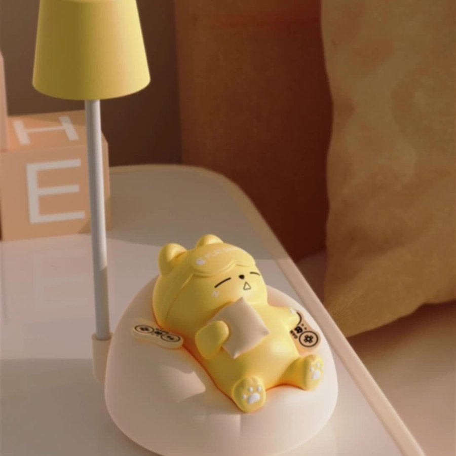 LumaKitty Weiche LED-Katzen-Nachtlampe – USB-wiederaufladbare Bettlampe
