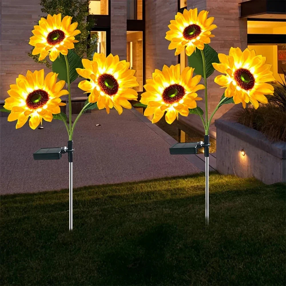 SunnyBloom - Solarbetriebene Gartenlampe für Sonnenblumen