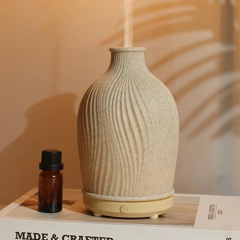 SereniMist Vase-Form Aetherisches Öl Diffusor – Eleganter Aromavernebler mit Beruhigender LED-Beleuchtung