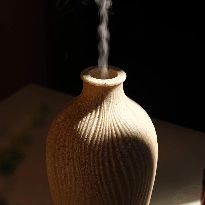 SereniMist Vase-Form Aetherisches Öl Diffusor – Eleganter Aromavernebler mit Beruhigender LED-Beleuchtung