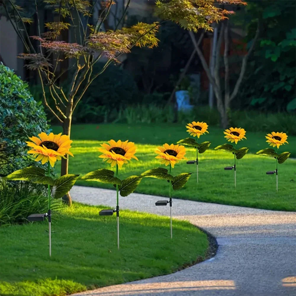 SunnyBloom - Solarbetriebene Gartenlampe für Sonnenblumen