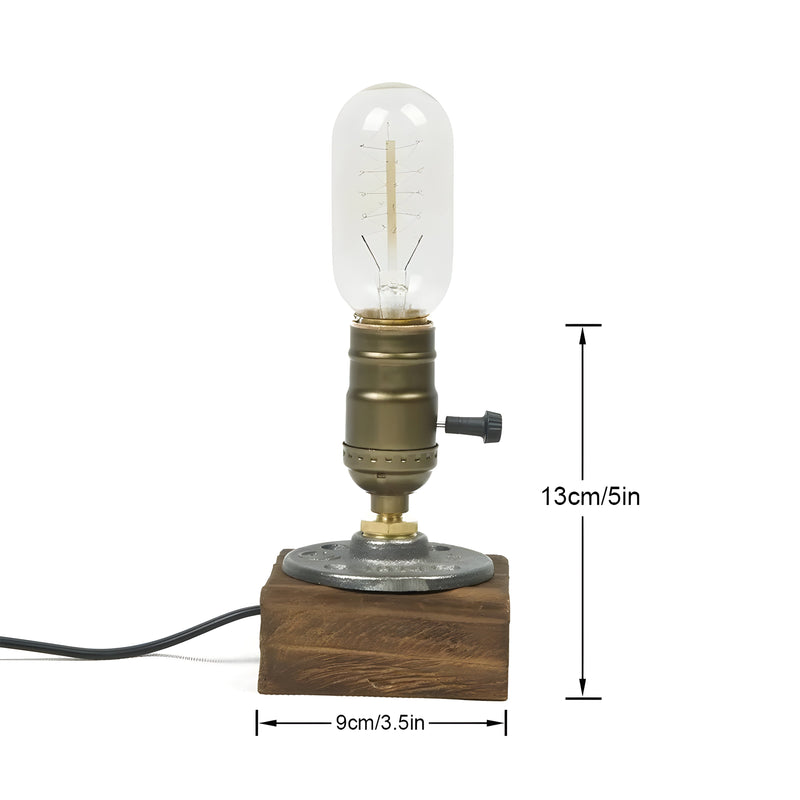 Industrielle antike Glühbirnen Tischlampe