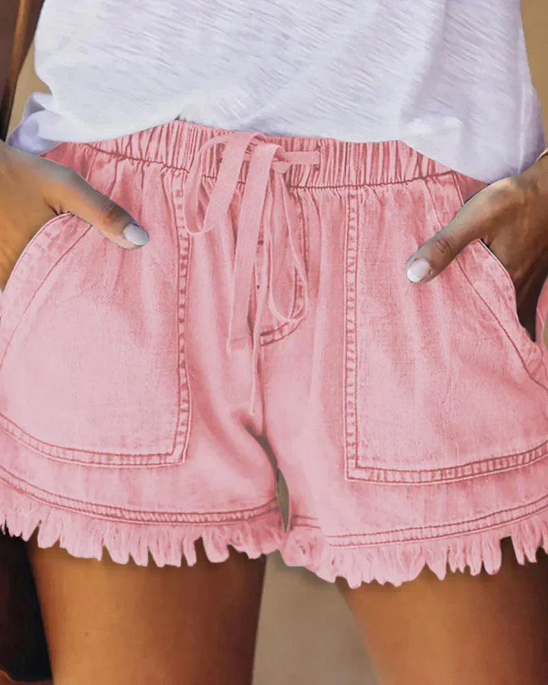 Astrid Chic Shorts mit Schnürung und Angepasster Passform