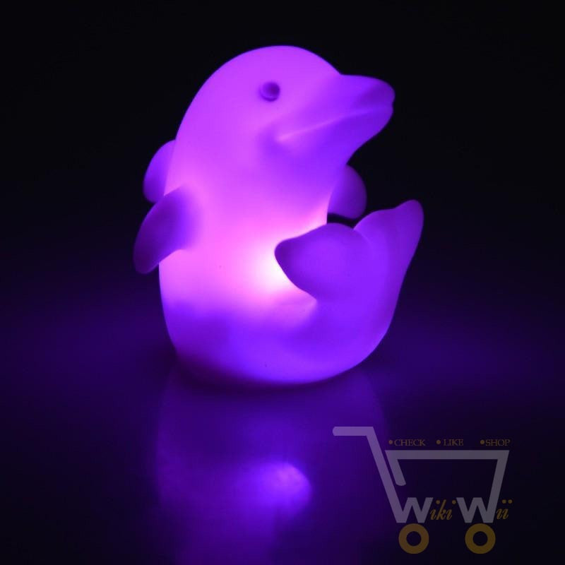 AquaGlow - Farbwechselnde Delphin-Nachtlichter