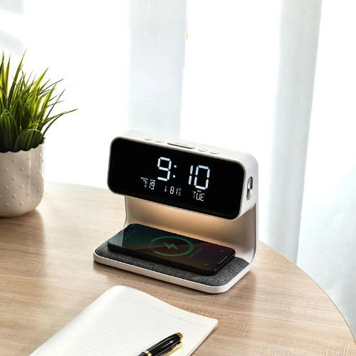 GlowTime LED Wecker mit Digitalanzeige & Wireless Schnellladung