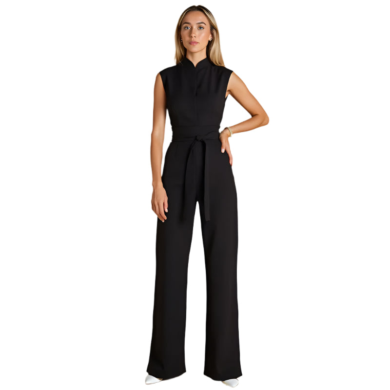 Sophie – Ärmelloser Jumpsuit mit Gürtel und Elegantem Alltagsstil