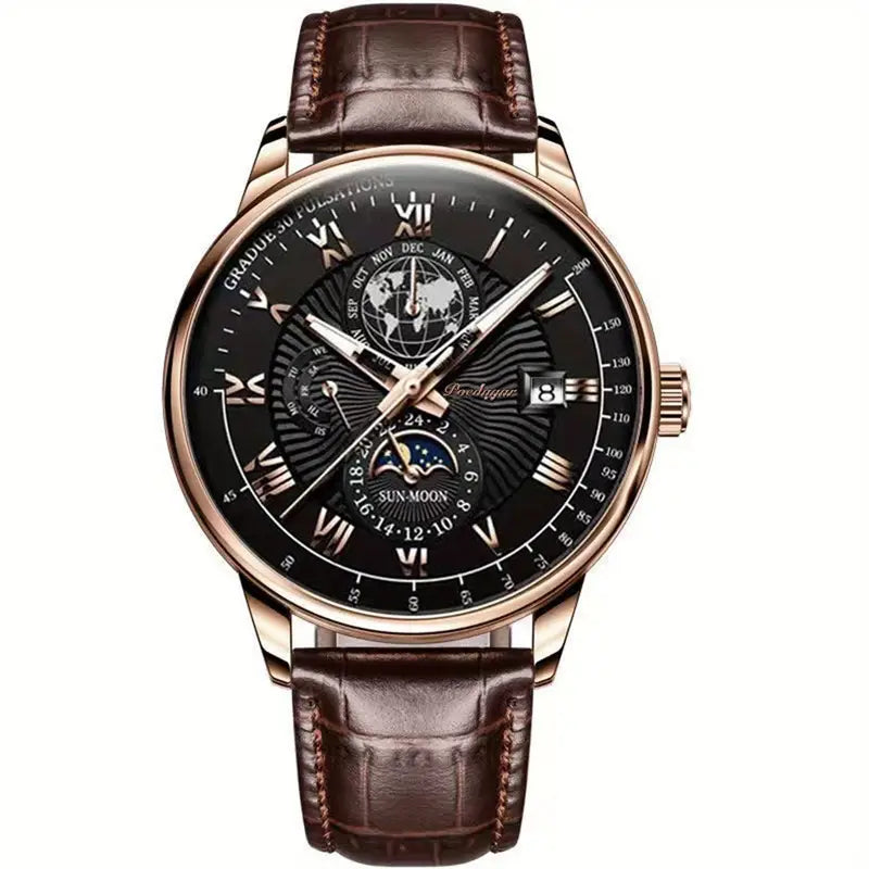 Torsten Wasserdichtes Herrenarmbanduhr mit Rundem Zifferblatt und Strapazierfähigem Armband