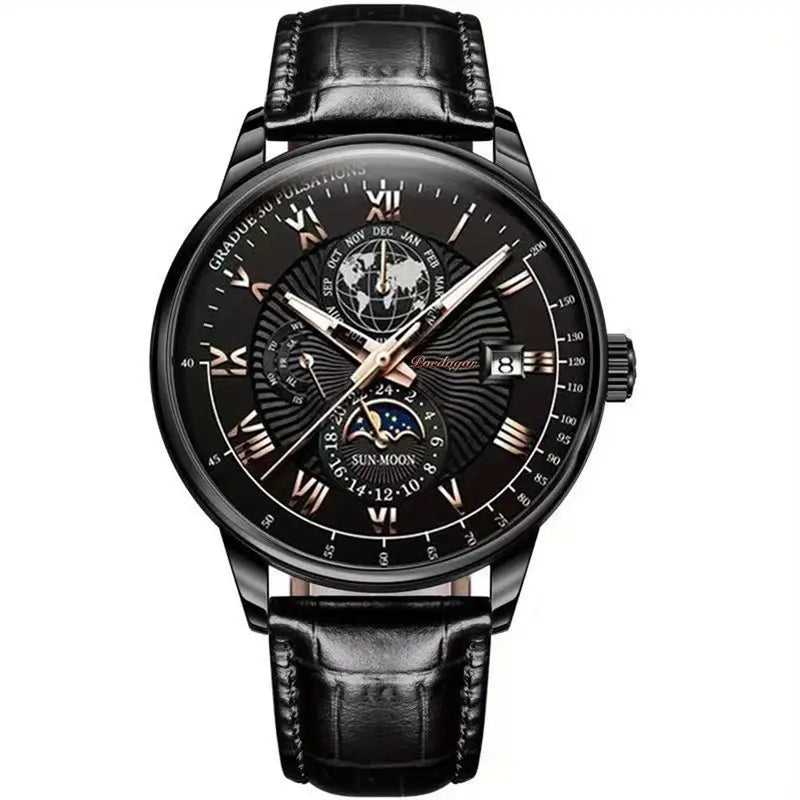 Torsten Wasserdichtes Herrenarmbanduhr mit Rundem Zifferblatt und Strapazierfähigem Armband