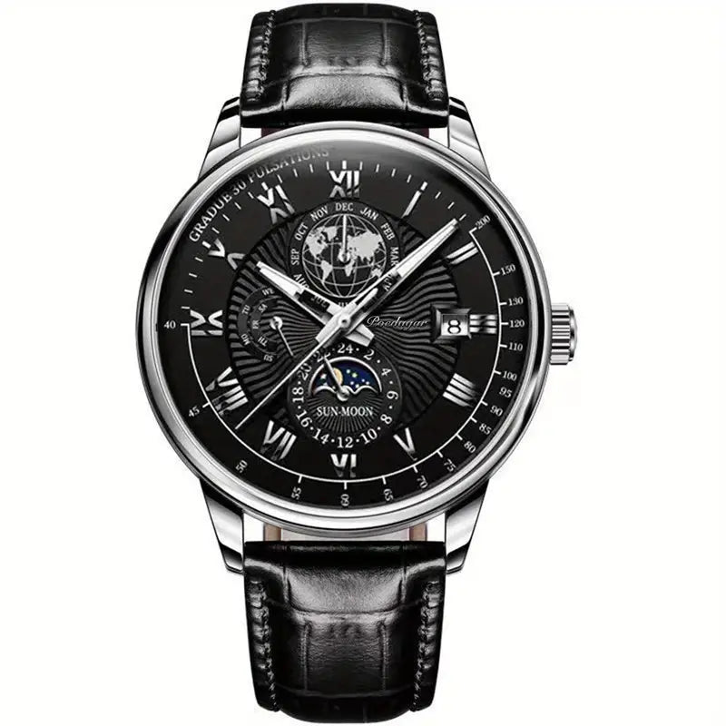 Torsten Wasserdichtes Herrenarmbanduhr mit Rundem Zifferblatt und Strapazierfähigem Armband