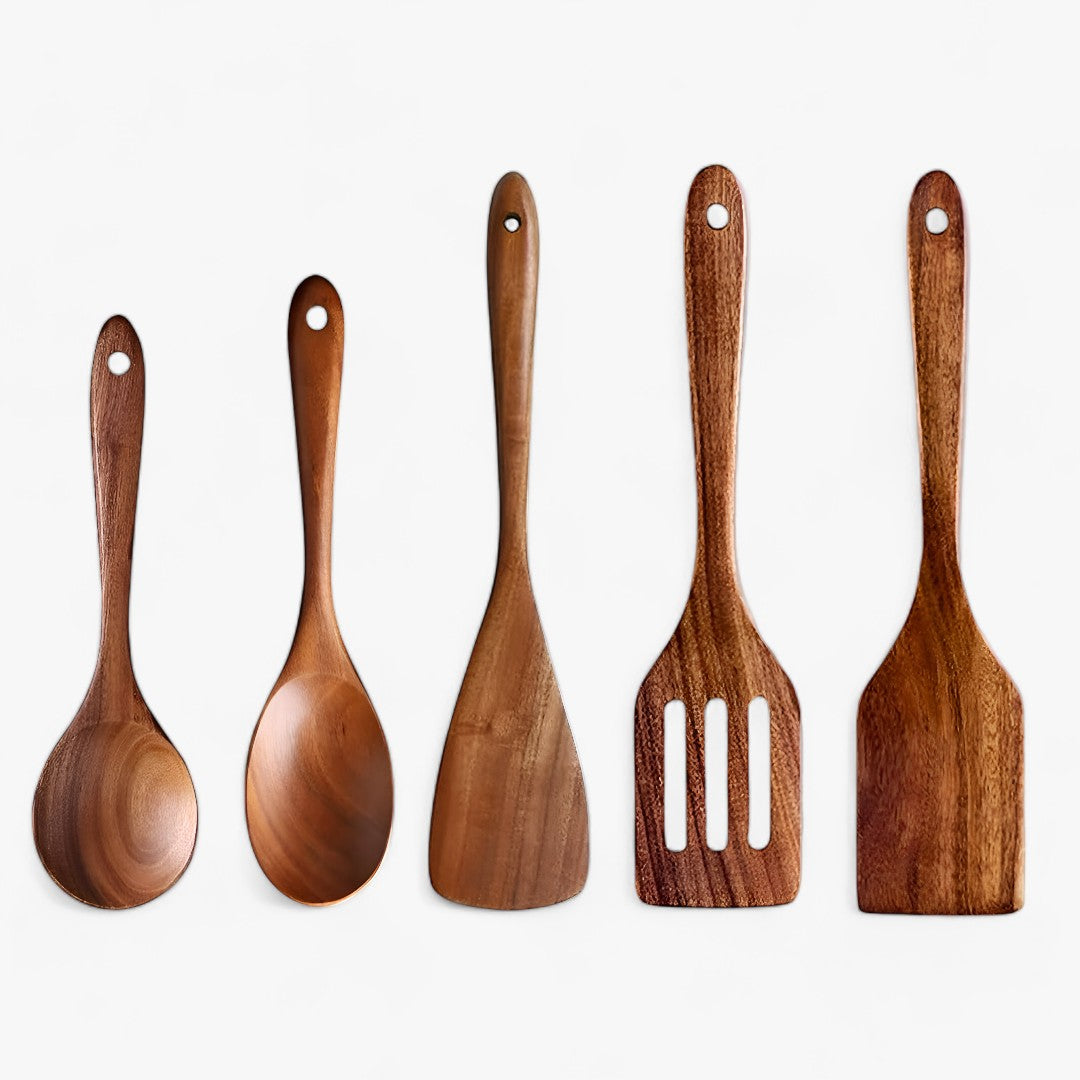 EcoWood – Premium Holz Küchenutensilien Set