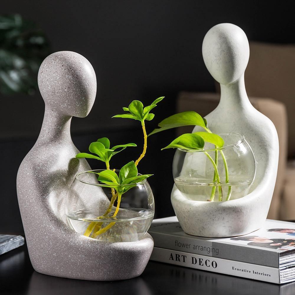 LumiRoot Illuminierter Hydrokultur-Blumenvase – Moderne Transparente Gestaltung