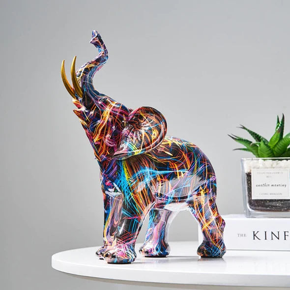 VibrantTrunk – Moderne Elefant Kunst Skulptur