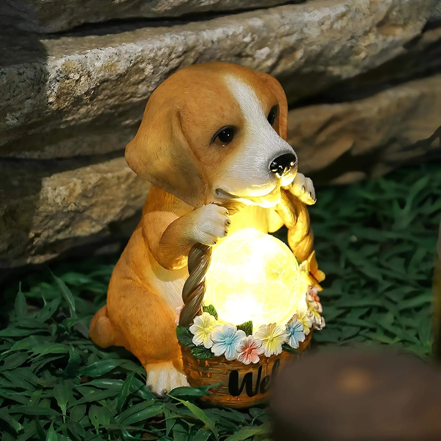 PuppyGlow – Solarbetriebene Havelampe mit niedlichem Welpendesign