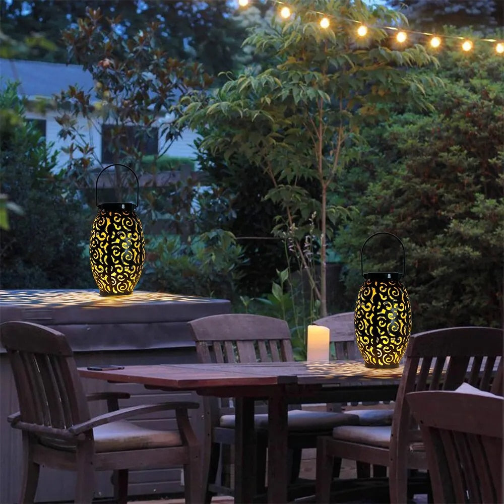 SolarLuxe – Elegante Solarlaterne mit Warmem LED-Licht für die Außenbeleuchtung